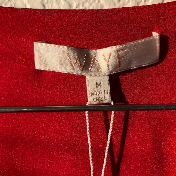 WAYF red floral wrap dress - Picture 5 of 6